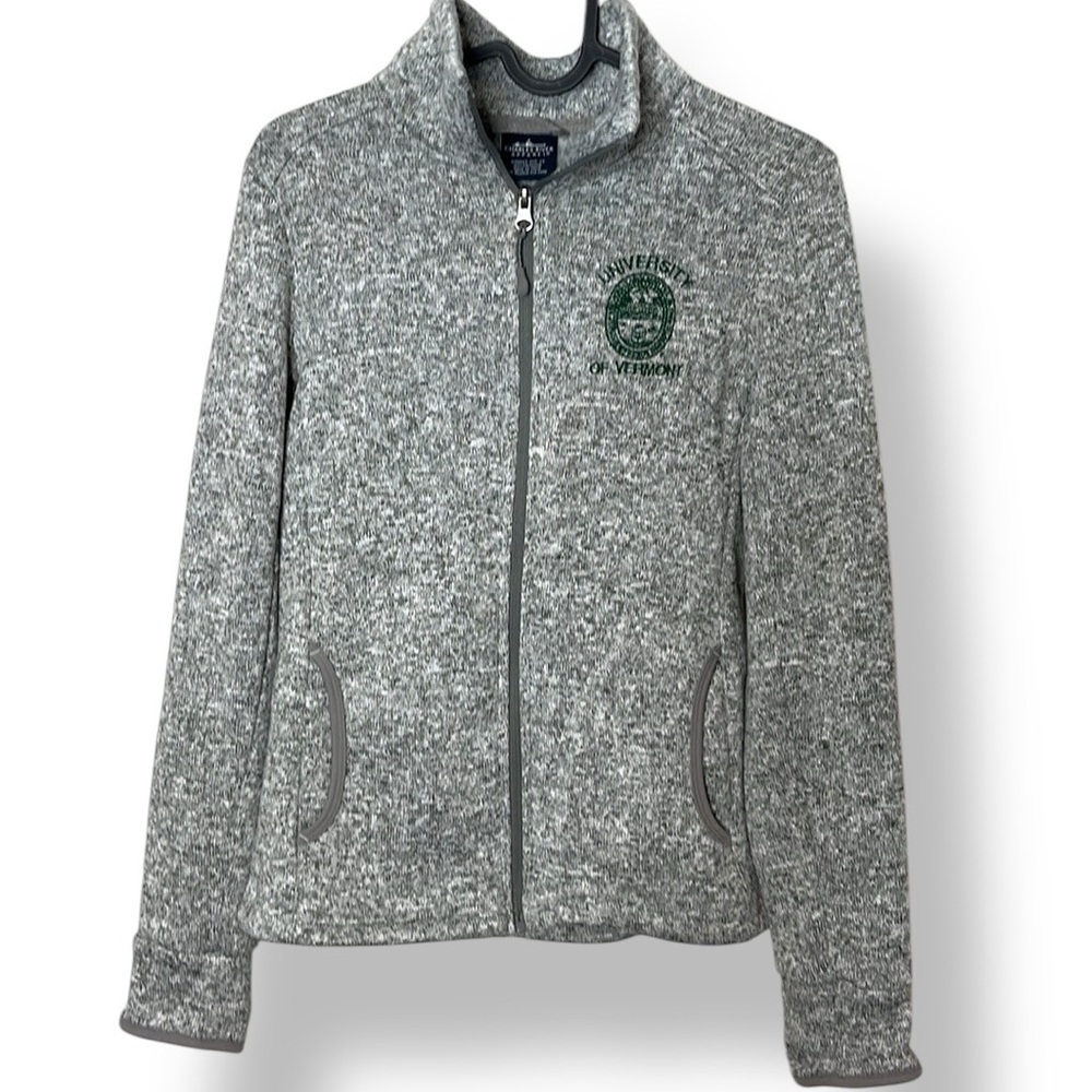 Charles River Apparel University of Vermont Heather Gray Fleece Jacket XS